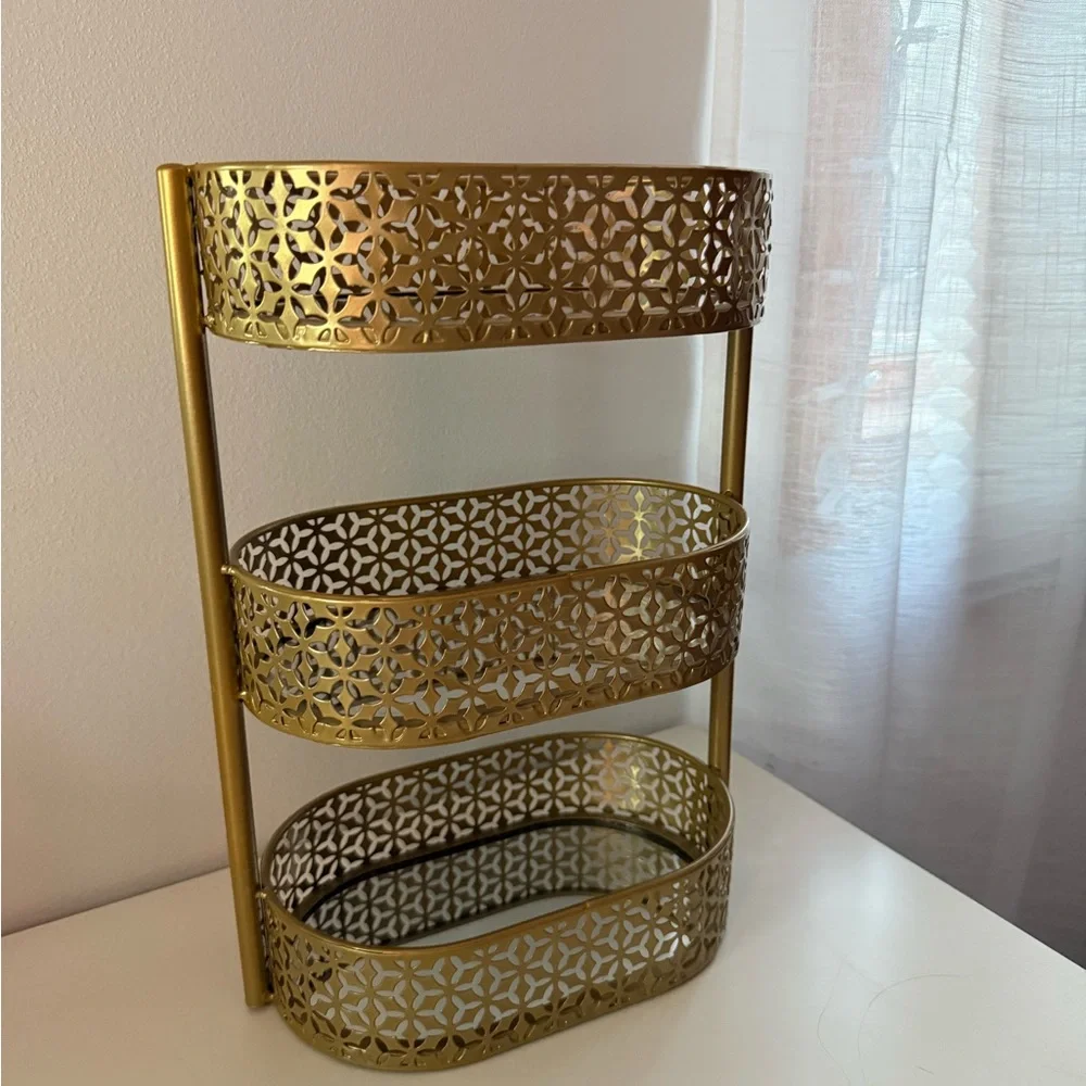Gold Metal Tiered Organizer - Picture 3 of 3